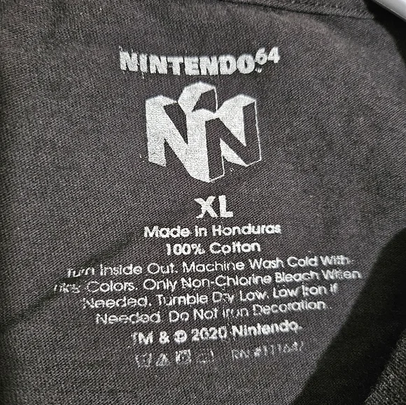 Nintendo 64 Size XL Mens N64 Black Logo T Shirt Official Short Sleeve - Picture 4 of 4